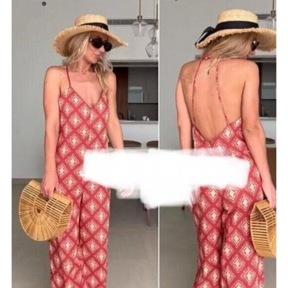 Zara Women's Wide Leg Open Back The Jami Jumpsuit Size Small   - NWT - Picture 9 of 13